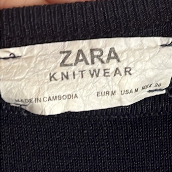 Zara knit striped pullover sweater, relaxed fit, lightweight size S - Picture 3 of 13